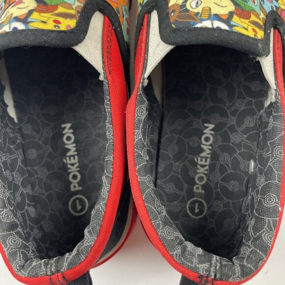 Ground UP Pokemon PIKACHU Slip-On Canvas Sneaker Shoes Unisex Youth Size 1 - Picture 9 of 9